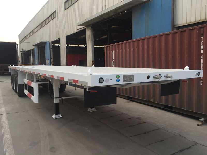 3/4 Axles Flatbed Semi Trailer for Sale