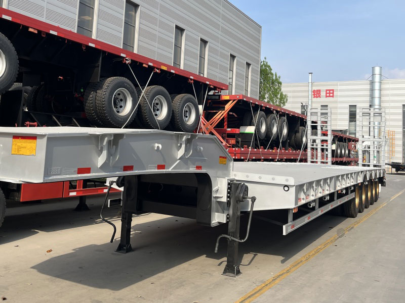 4/5 Axles Lowbed Semi Trailer for Sale